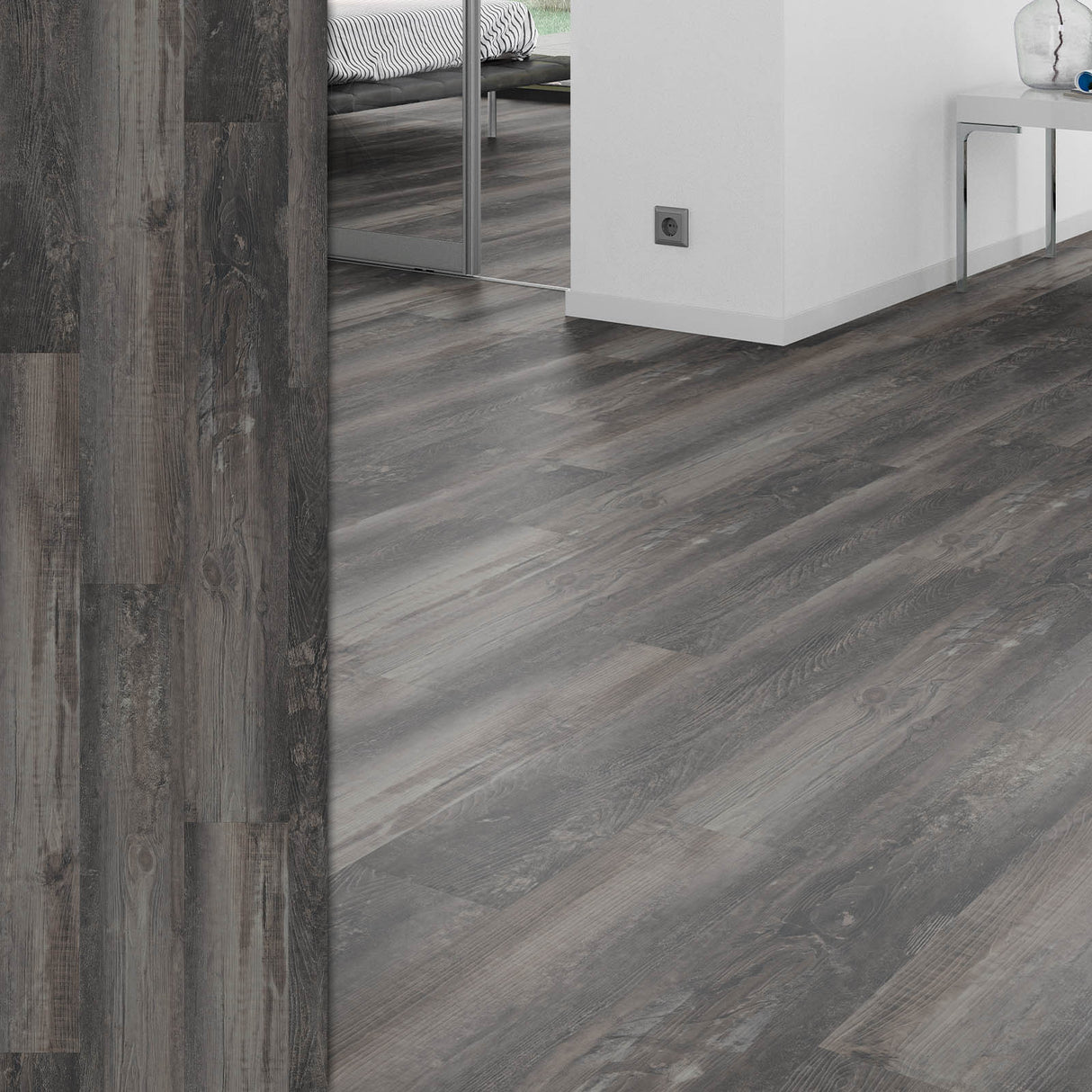 Bodendielen STYLE CLICK in der Anwendung | 10 Pinie Mokka