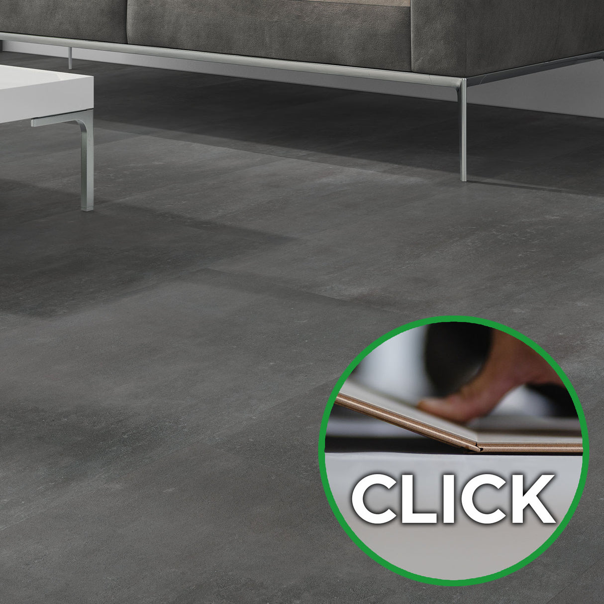 Bodendielen STYLE CLICK bei Mattenlager | 12 Zement Anthrazit