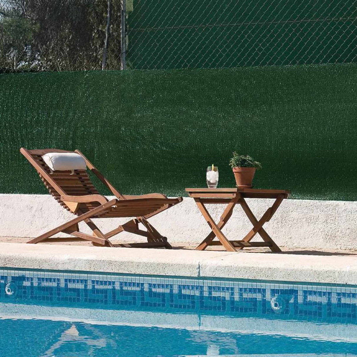 Schattiergewebe SOLIS Anwendung Mattenlager | Dunkelgrün