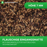 Eingangsmatten DEAN - saugfähige Baumwollmatte | Flausch Braun