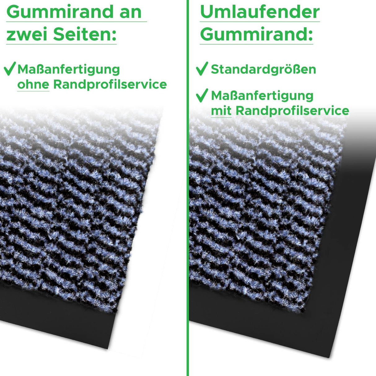 STAR - Klassische Fußmatte mit robustem Flor | Blau