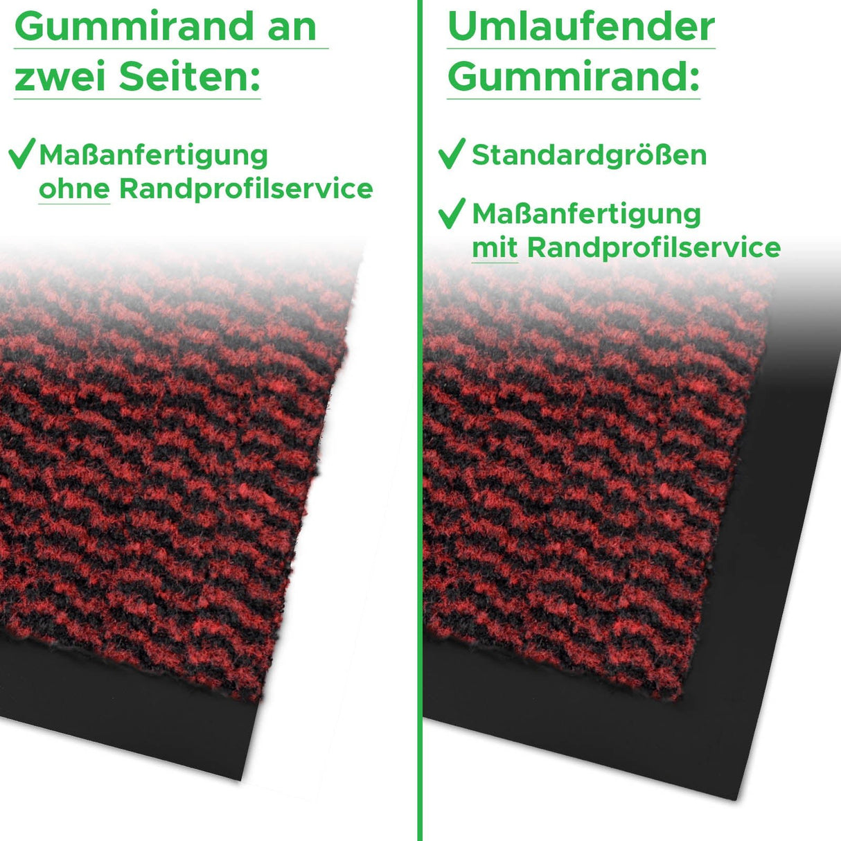 STAR - Klassische Fußmatte mit robustem Flor | Rot