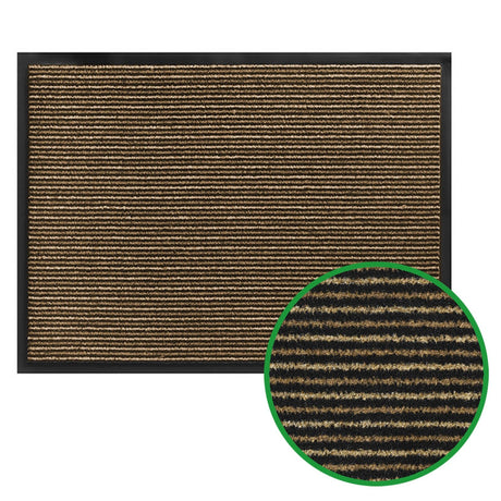 Schmutzmatte gestreift - Moderne Matte mit braunen Streifen