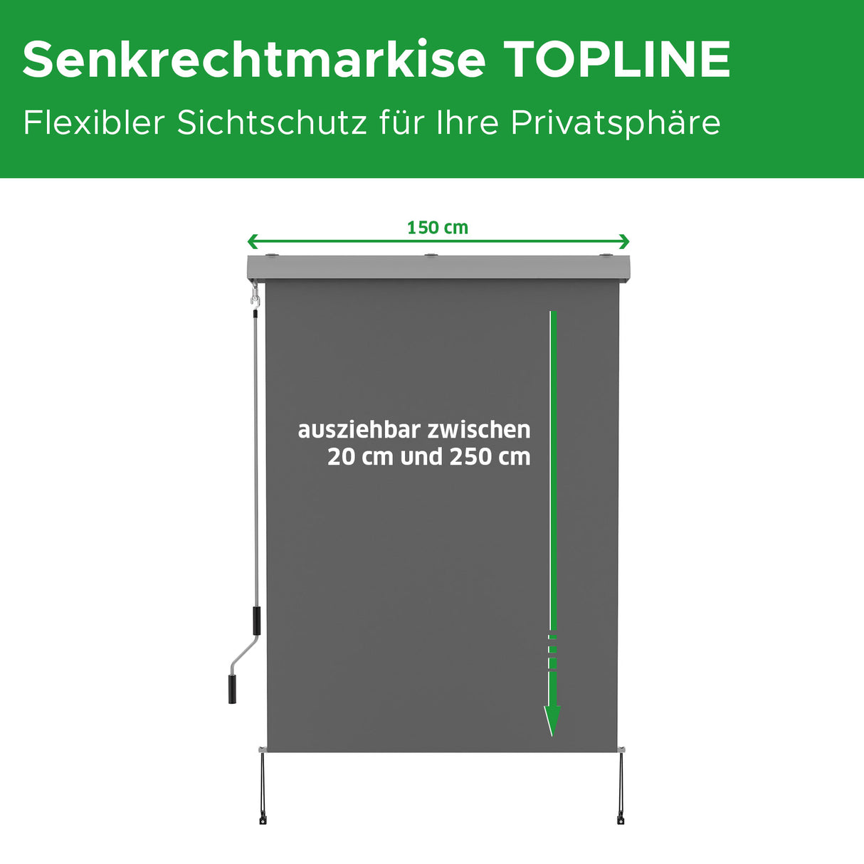 wo&wo markise topline Senkrechtmarkise TOPLINE - Extra breit