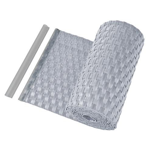 Sichtschutzstreifen CAVE Rattan-Optik | Silbergrau