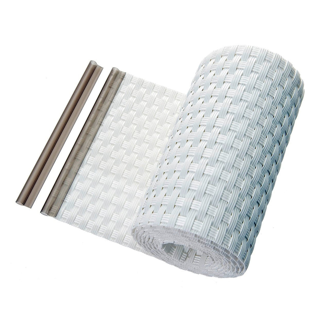 Sichtschutzstreifen CAVE Rattan-Optik | Weiß