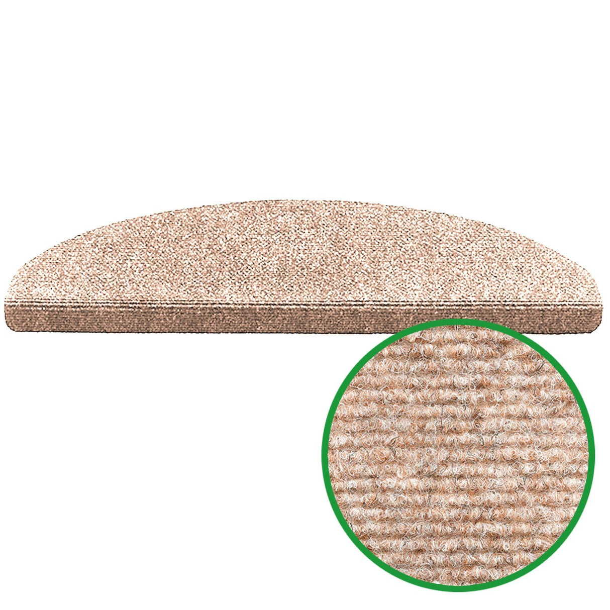 Stufenmatten REESE - robuste Textilfaser - Halbrund | Beige