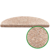 Stufenmatten REESE - robuste Textilfaser - Halbrund | Beige