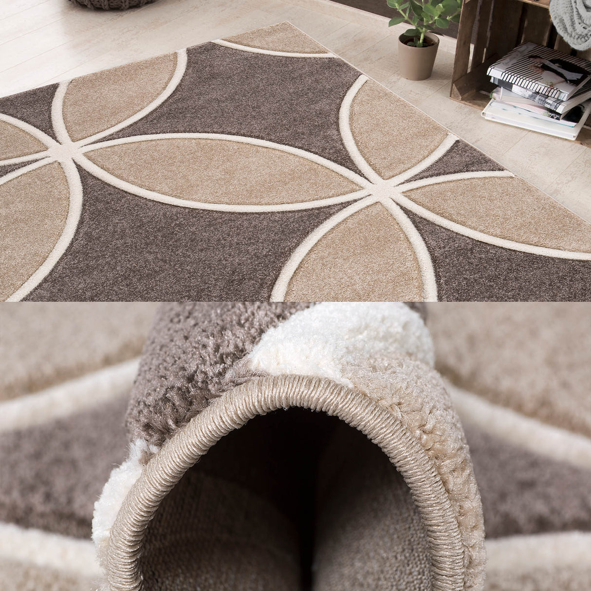 Webteppich-Teppich GOLDIE - 3D Vintage Desgin - in 5 Größen