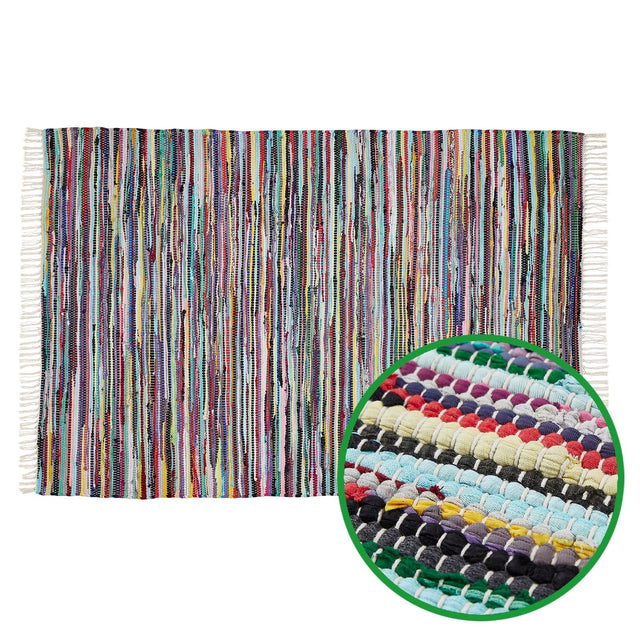 Flickenteppich HOLI - bunter Baumwollteppich