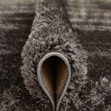 Hochflor-Teppich LYNN Welle Mattenlager | Anthrazit