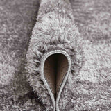 Hochflor-Teppich LYNN Welle Mattenlager | Grau