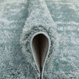 Hochflor-Teppich LYNN Welle Mattenlager | Türkis