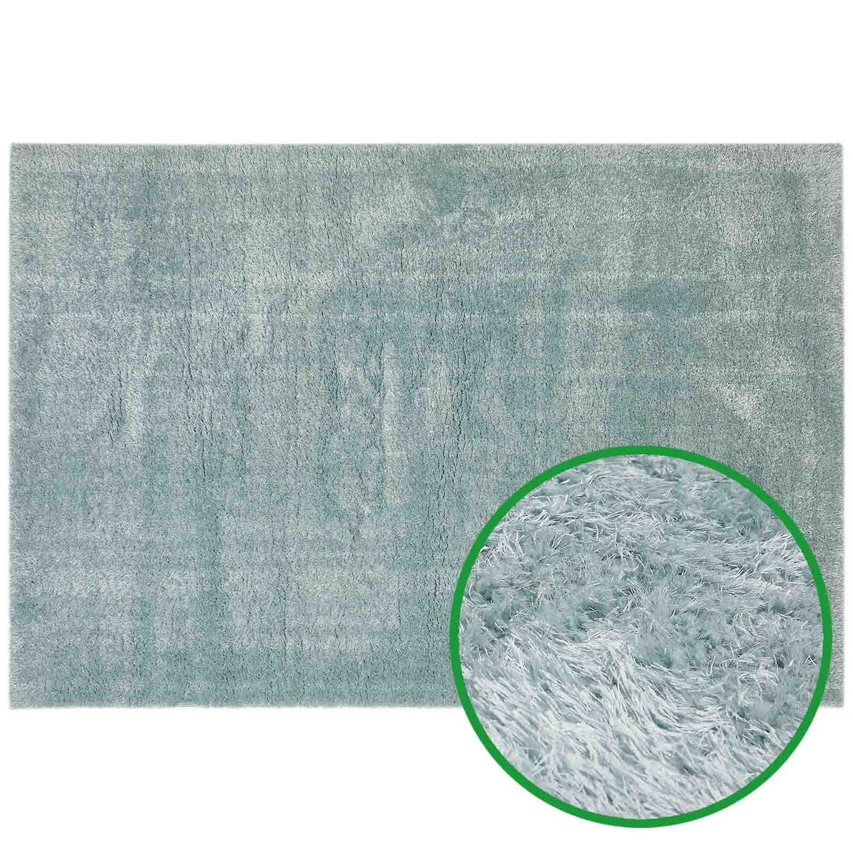 Hochflor-Teppich LYNN Gesamtansicht Mattenlager | Türkis