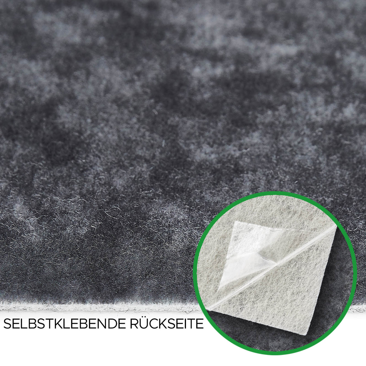 Nadelfilz Teppichfliesen TAIGA mit Design Oberfläche | Dunkelgrau