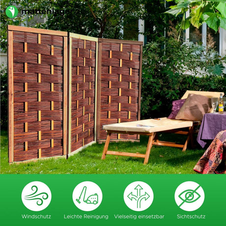 Weiden Paravent SAM in Anwendung