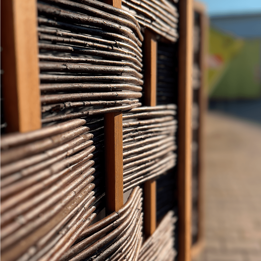 Weiden-Paravent SAM- 3-teiliger Premium-Sichtschutz