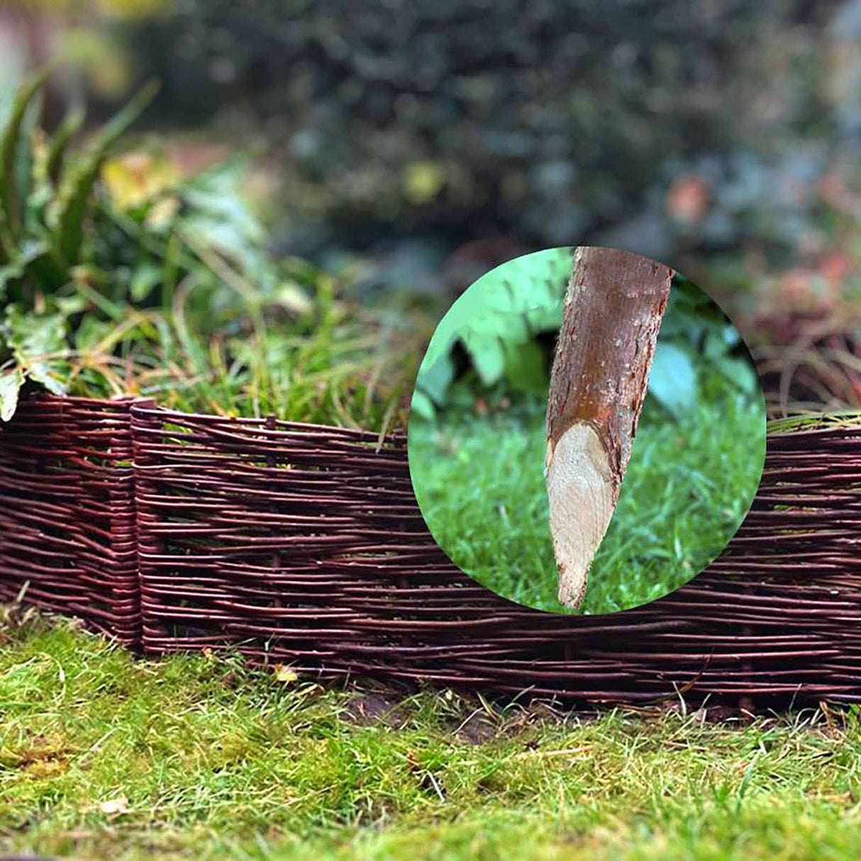 Weidensteckzaun NATURA Detail Mattenlager