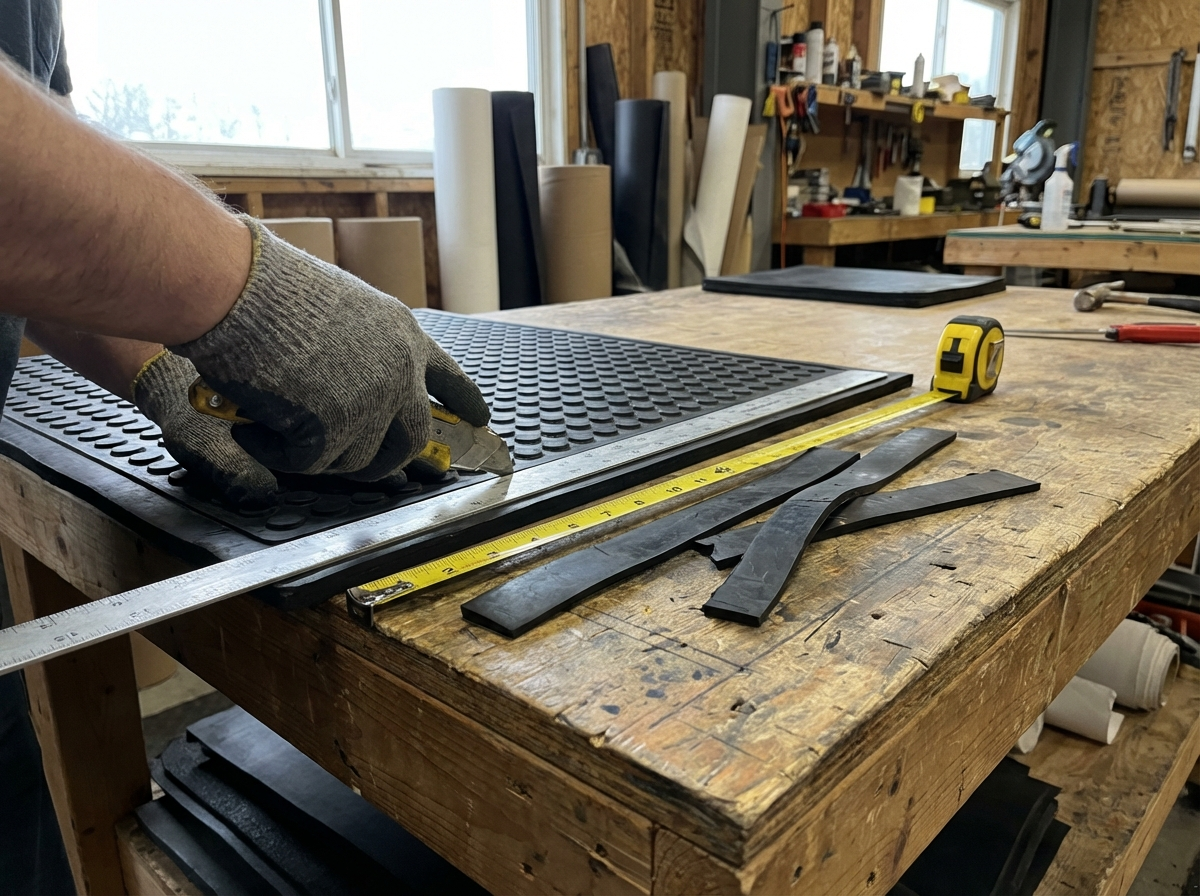 Gummimatten nach Maß – präziser Zuschnitt auf Kundenwunsch | mattenlager.de