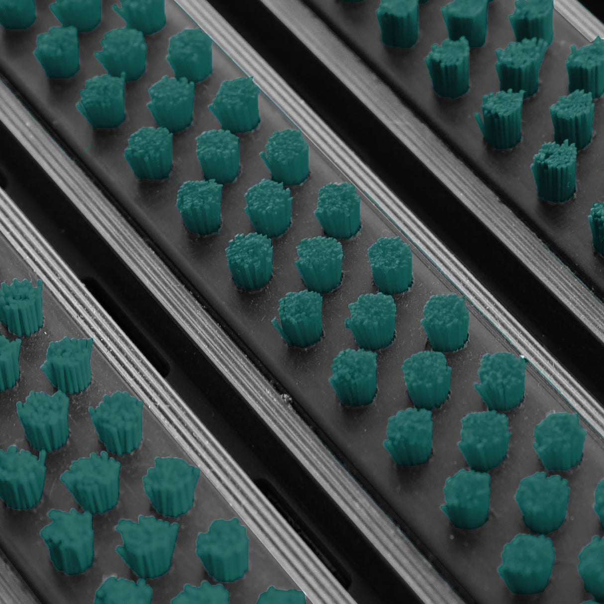 Eingangsmatte ALUFLOW mit Bürsten-Einsatz | Dunkelgrün