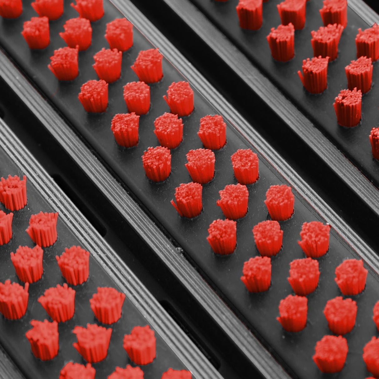 Eingangsmatte ALUFLOW mit Bürsten-Einsatz | Hellrot