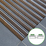 Eingangsmatte ALUFLOW - Bürsten-Einsatz für Außenbereich - 3 Stärken - Zone 1