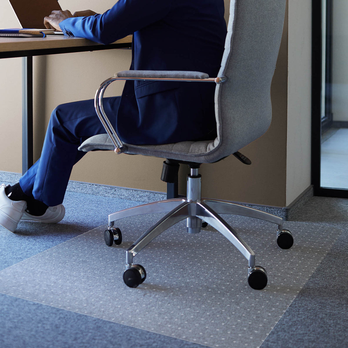 Teppichschoner Bürostuhl COMFORT-MAT aus PET – Mattenlager