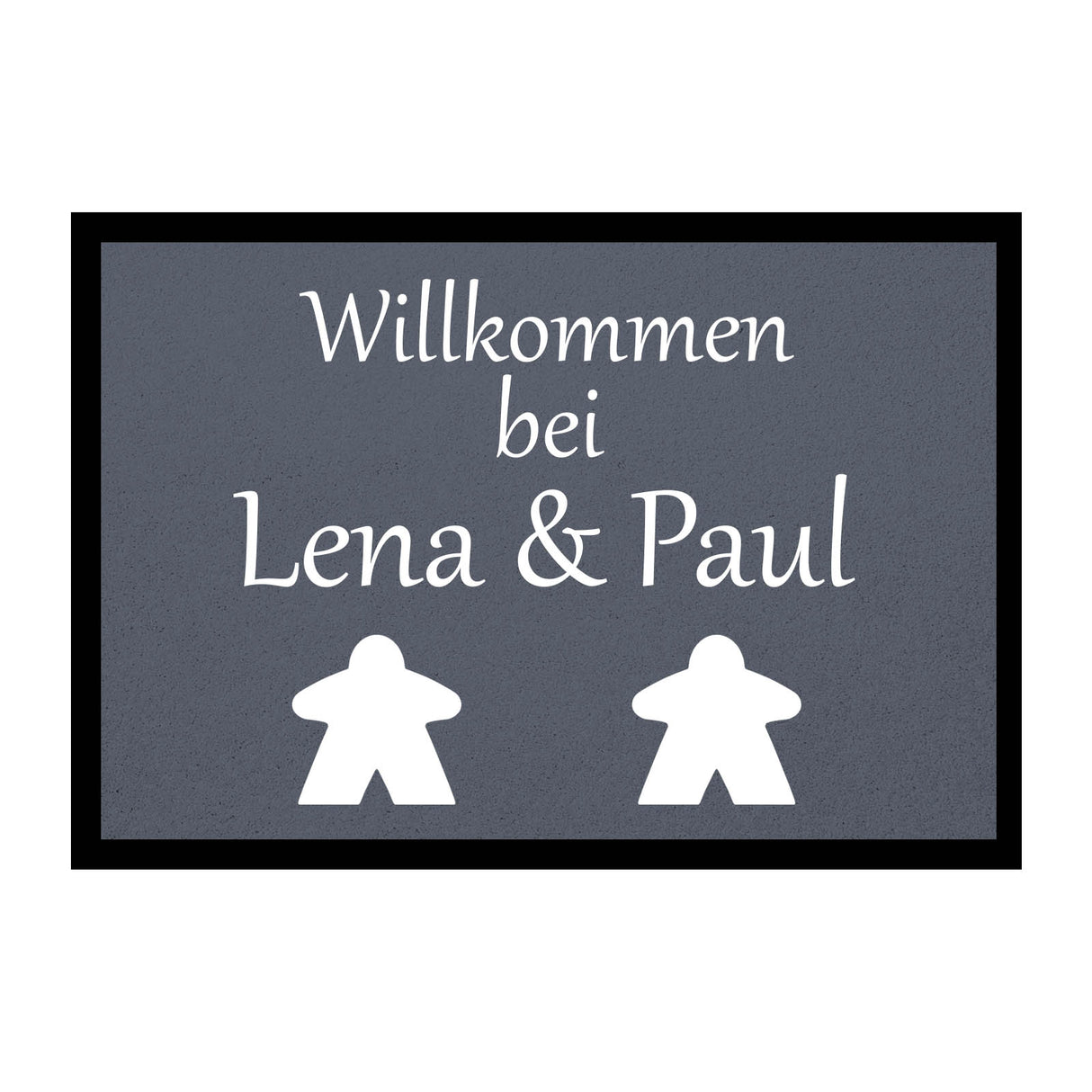 Fußmatte HOME STYLE - "Willkommen Meeple" - personalisierbar