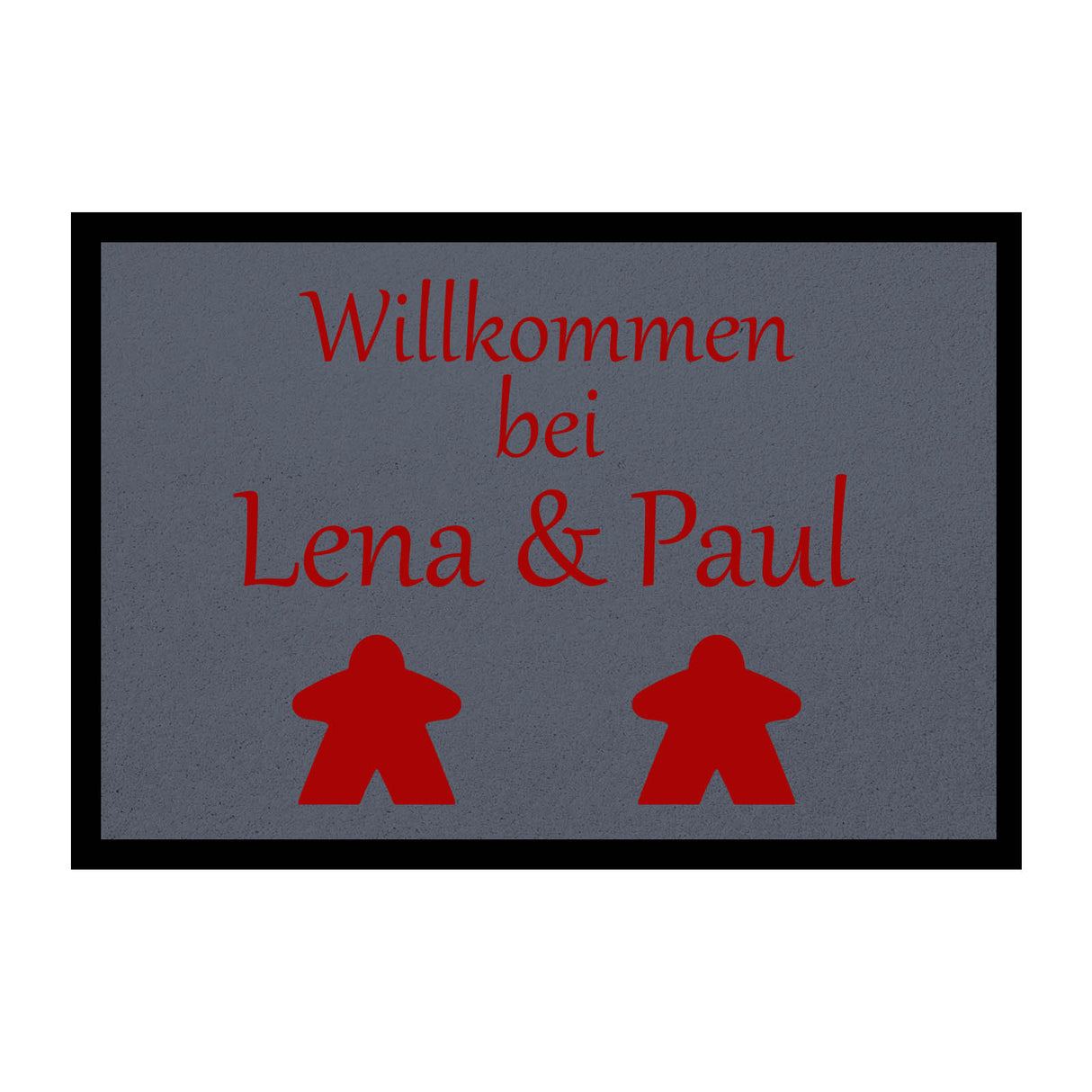 Fußmatte HOME STYLE - "Willkommen Meeple" - personalisierbar