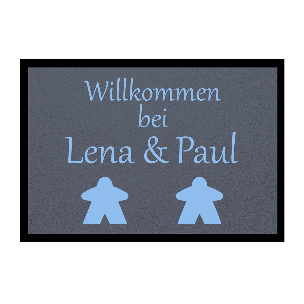 Fußmatte HOME STYLE - "Willkommen Meeple" - personalisierbar