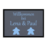 Fußmatte HOME STYLE - "Willkommen Meeple" - personalisierbar