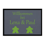 Fußmatte HOME STYLE - "Willkommen Meeple" - personalisierbar