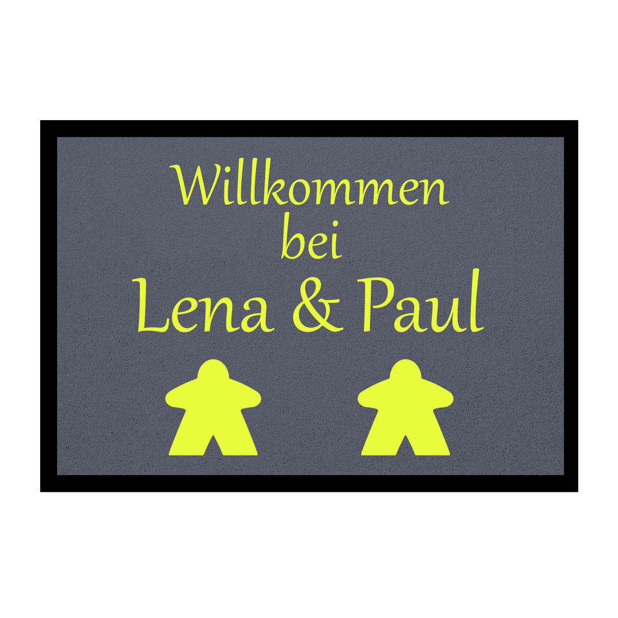 Fußmatte HOME STYLE - "Willkommen Meeple" - personalisierbar