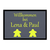 Fußmatte HOME STYLE - "Willkommen Meeple" - personalisierbar