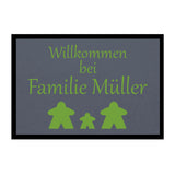 Fußmatte HOME STYLE - "Willkommen Meeple" - personalisierbar