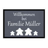 Fußmatte HOME STYLE - "Willkommen Meeple" - personalisierbar