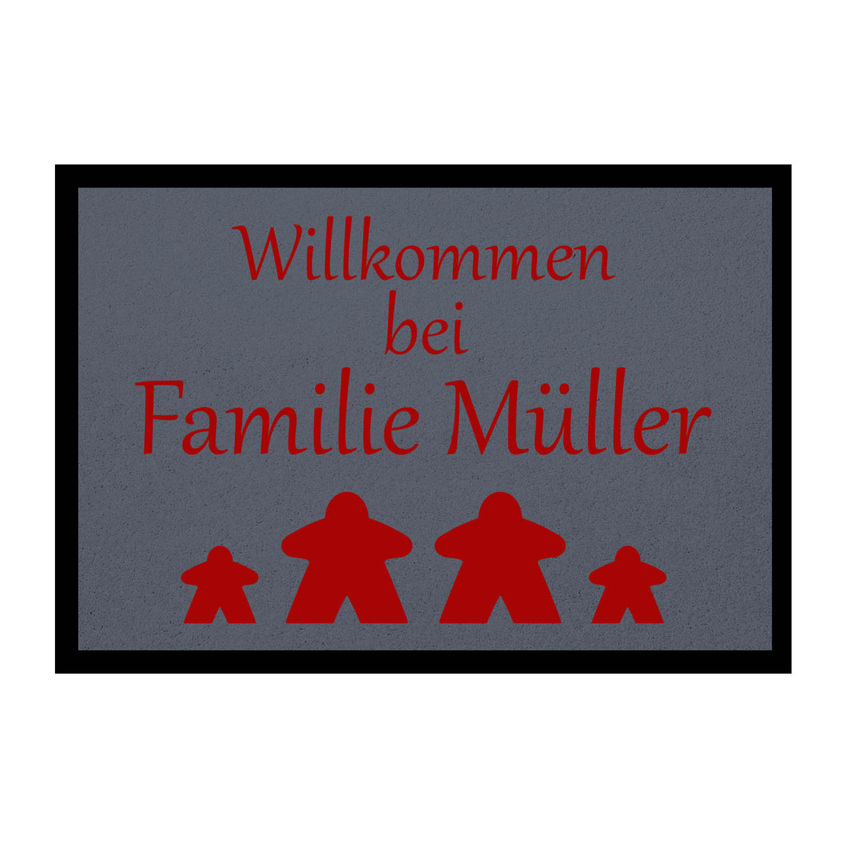 Fußmatte HOME STYLE - "Willkommen Meeple" - personalisierbar