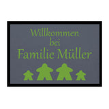 Fußmatte HOME STYLE - "Willkommen Meeple" - personalisierbar