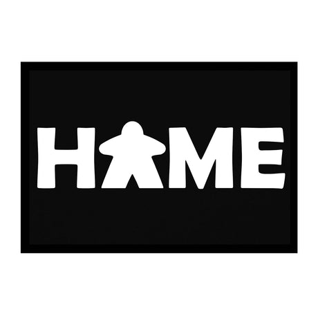 Brettspieler Fußmatte Design Meeple Home - Schwarz
