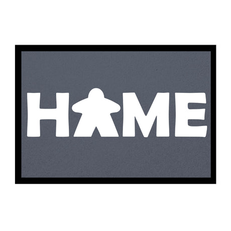 Brettspieler Fußmatte Design Meeple Home - Dunkelgrau
