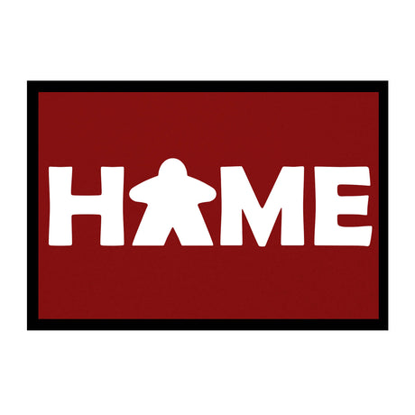 Brettspieler Fußmatte Design Meeple Home - Rot