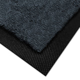 Fußmatte SPORT STYLE - Design "Fußballfeld mit Name" - personalisierbar | Anthrazit/Weiß