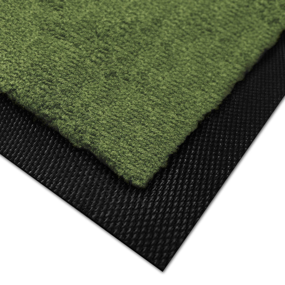 Fußmatte SPORT STYLE - Design "Fußballfeld mit Name" - personalisierbar | Oliv/Weiß