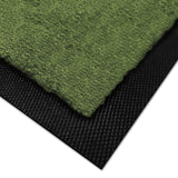 Fußmatte SPORT STYLE - Design "Fußballfeld mit Name" - personalisierbar | Oliv/Weiß