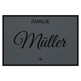 personalisierte Fußmatte Family House - Grau