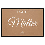 personalisierte Fußmatte Family House - Mocca