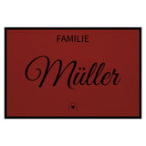 personalisierte Fußmatte Family House - Rot