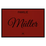 personalisierte Fußmatte Family House - Rot
