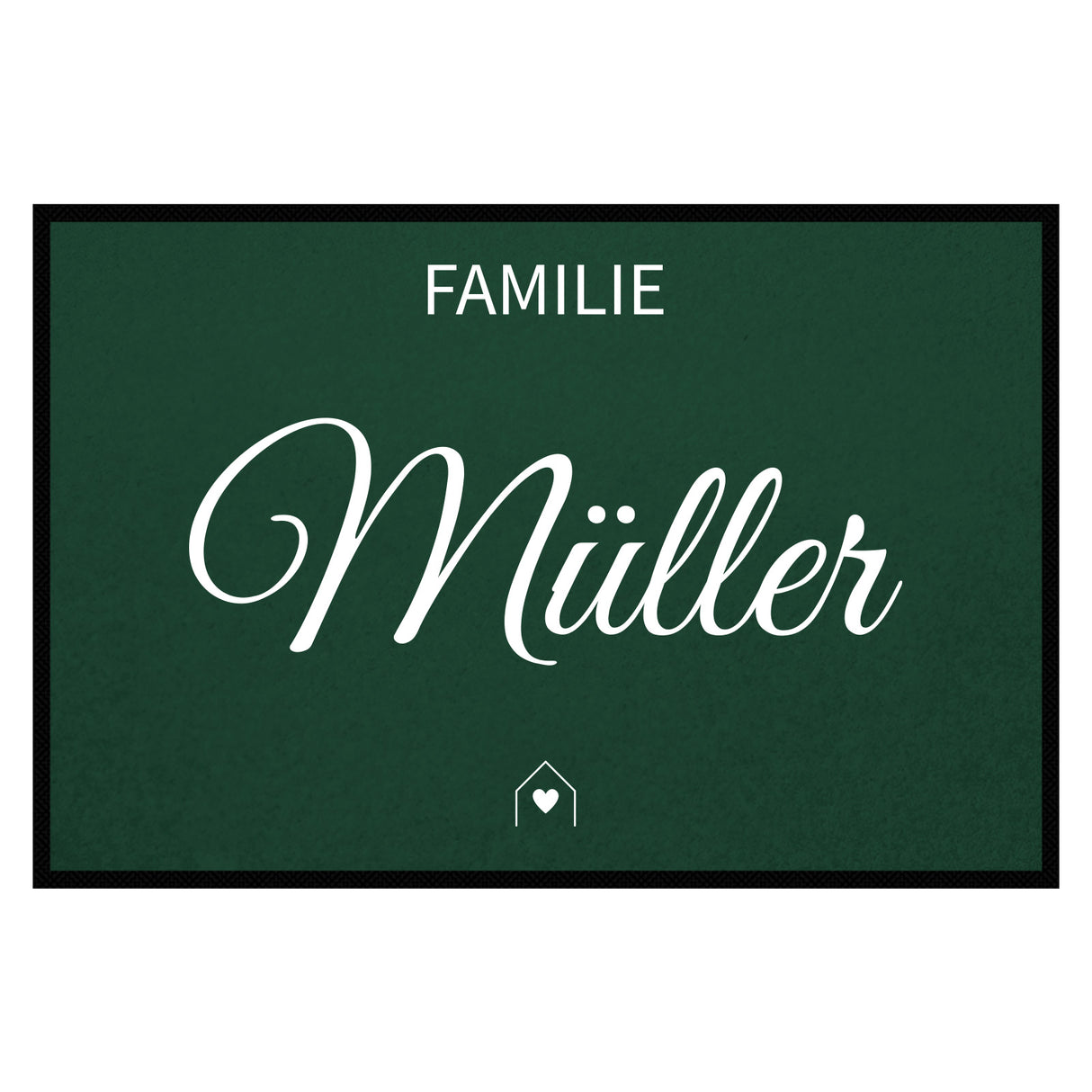 personalisierte Fußmatte Family House - Grün