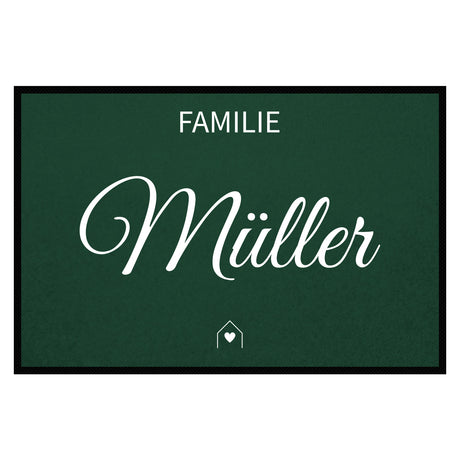 personalisierte Fußmatte Family House - Grün